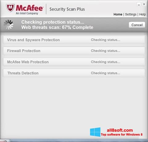 Skærmbillede McAfee Security Scan Plus Windows 8