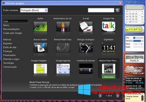 Skærmbillede Google Desktop Windows 8