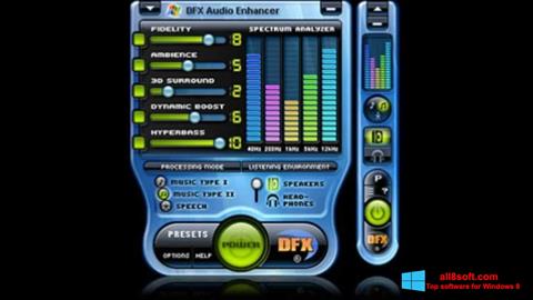 Skærmbillede DFX Audio Enhancer Windows 8