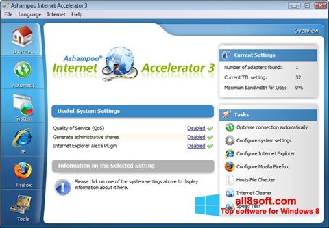 Skærmbillede Ashampoo Internet Accelerator Windows 8