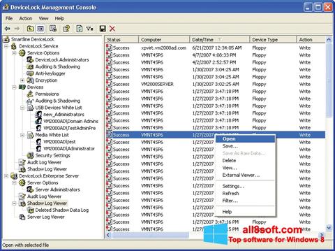 Skærmbillede DeviceLock Windows 8