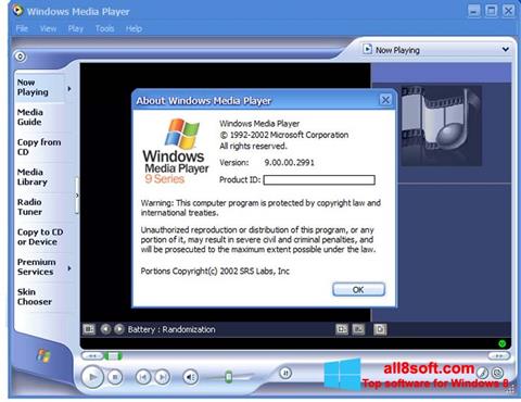 Skærmbillede Windows Media Player Windows 8