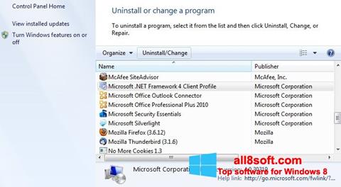 Skærmbillede Microsoft .NET Framework Windows 8