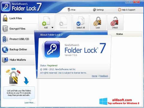 Skærmbillede Folder Lock Windows 8