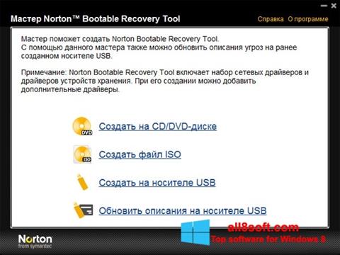 Skærmbillede Norton Bootable Recovery Tool Windows 8