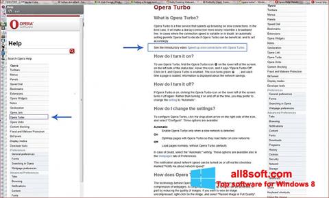 Skærmbillede Opera Turbo Windows 8