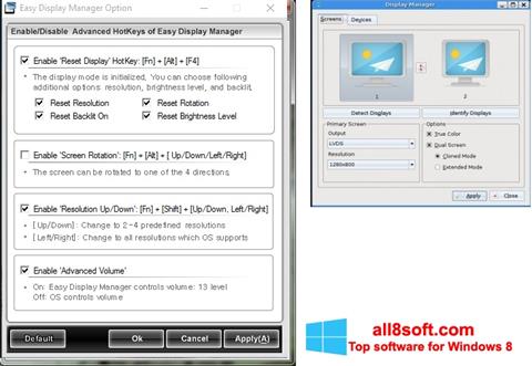Skærmbillede Easy Display Manager Windows 8